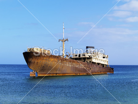 沉船近斯帕尔马、 兰萨罗特岛,加那利群岛西班