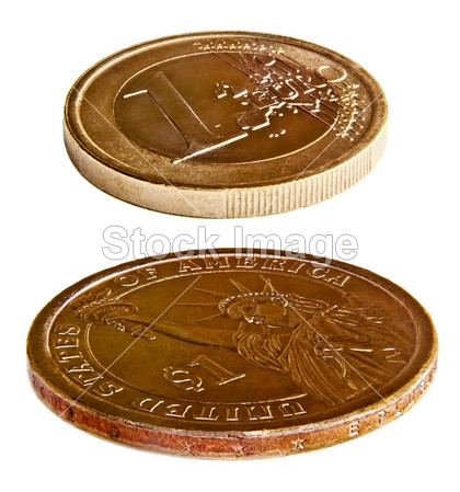 美元和欧元硬币图片素材(图片编号:50665300