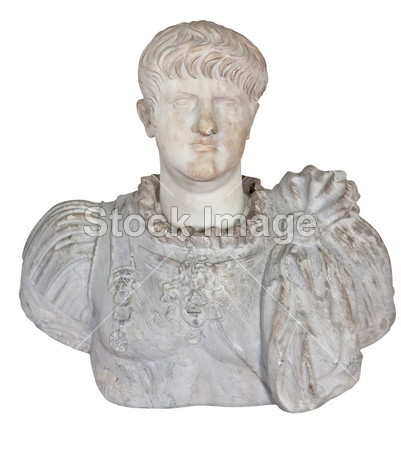 罗马皇帝尼禄孤立在白色的古代雕像图片素材(图片编号:50668086)_其他图片库_静物|物品图库