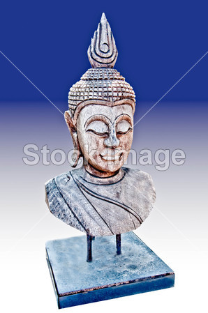 头佛状态用木头做的隔离对惠特的雕刻品图片素