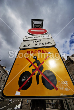 巴黎交通标志图片素材(图片编号:50689500)_交