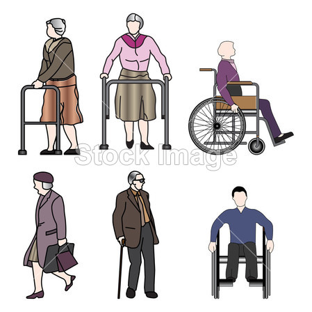 老人们和残疾人士图片素材(图片编号:5069180