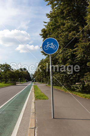 自行车专用车道标志图片素材(图片编号:50695