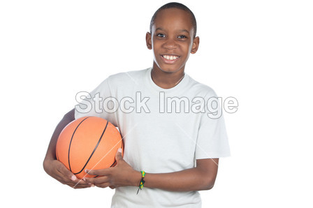 男孩抱着一个篮球球图片素材(图片编号:50705