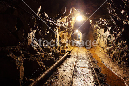 铁路轨道-地下开采矿山图片素材(图片编号:507
