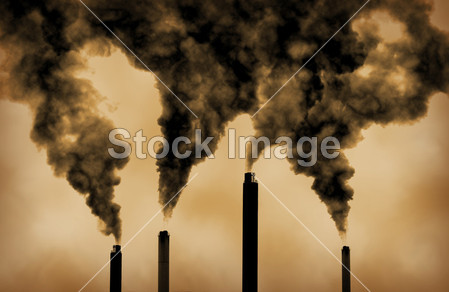 Global warming factory emissions pollution图片