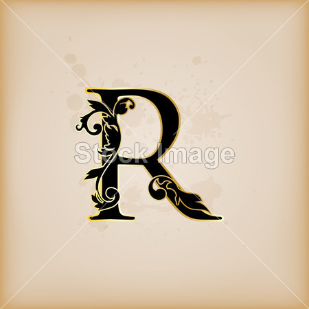 复古的英文缩写字母 r图片素材(图片编号:5073