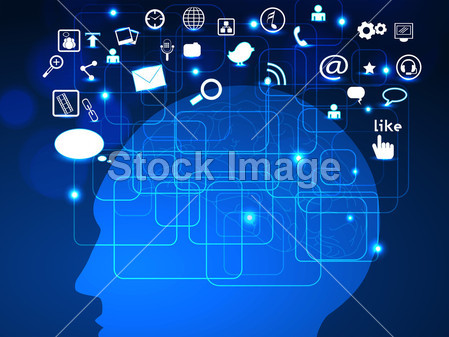 显示人类大脑的社交网络连接与全球计算机网络