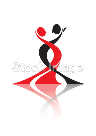Magic passionate couple dance tango logo图片