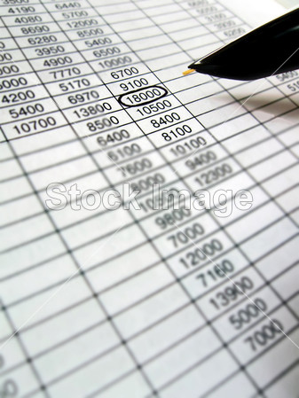 电子表格、 财务数据分析、 笔图片素材(图片编