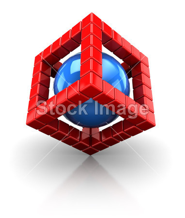 3d 多维数据集结构与球形图片素材(图片编号:5