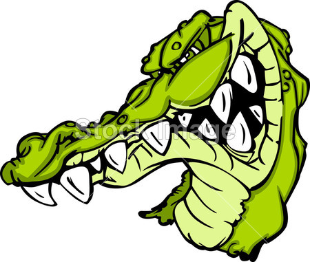 鳄鱼或短吻鳄的吉祥物卡通图片素材(图片编号