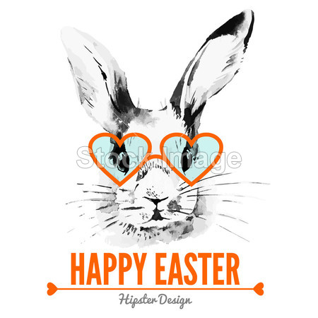 Hipster Easter rabbit.图片素材(图片编号:5075