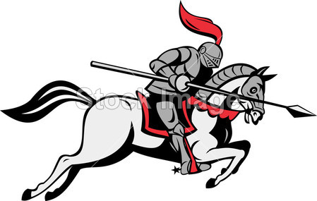 骑士与长矛骑着马图片素材(图片编号:5076038
