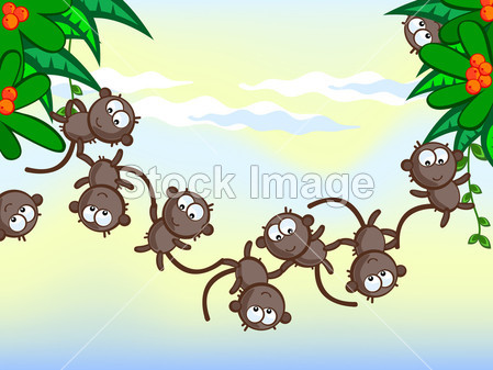 活桥的猴子图片素材(图片编号:50793029)_其它