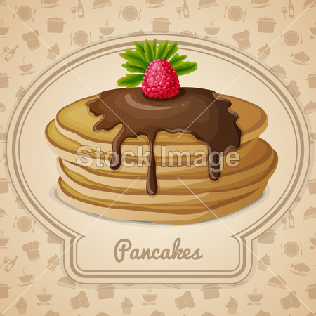 Baked pancakes emblem图片素材(图片编号:5