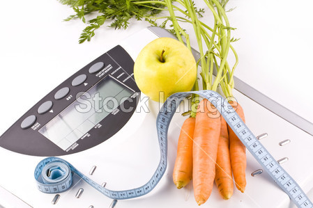 胡萝卜、 苹果和测量对象图片素材(图片编号:5