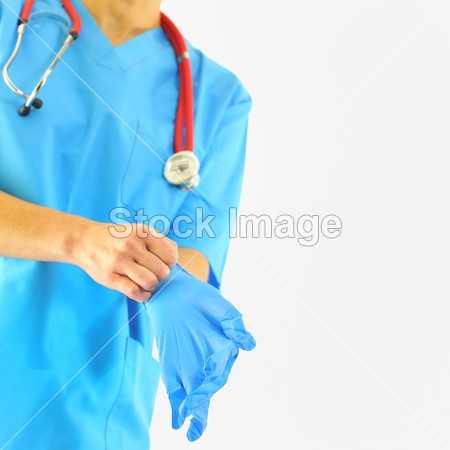 医生戴上医用手套图片素材(图片编号:5084395