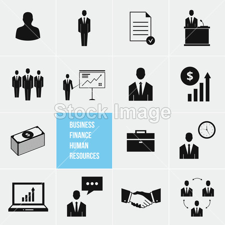 业务管理和人力资源图标集图片素材(图片编号