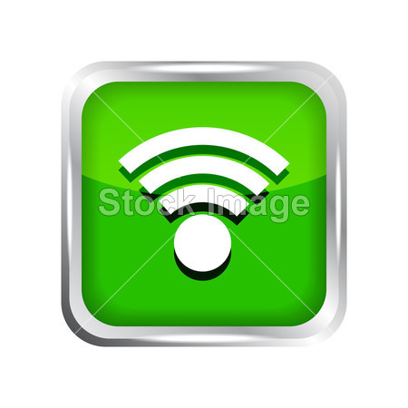 在白色背景上绿色的 wifi 图标图片素材(图片编