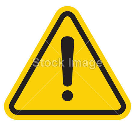 危险警告注意标志用感叹号标记符号图片素材(