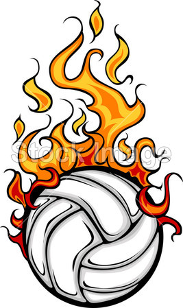 排球火焰球矢量卡通图片素材(图片编号:50922
