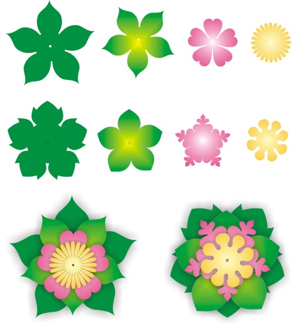 【cdr】原创花朵素材