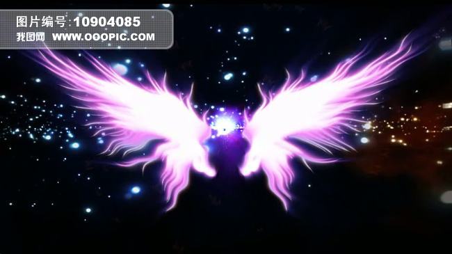 led演出舞台视频背景婚庆婚礼天使翅膀