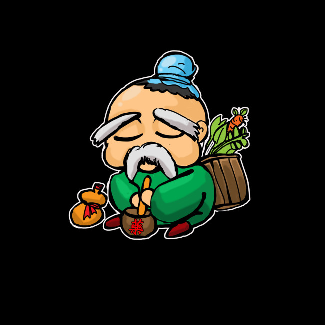 【psd】古代医仙卡通形象psd模板下载