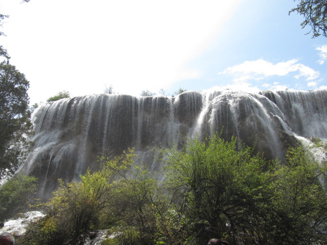 瀑布九寨溝水西遊記取經瀑布四川山水美景