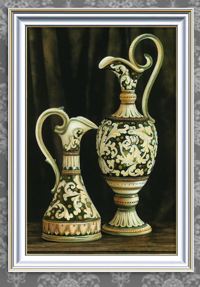 下载《陶瓷器皿静物油画》源文件