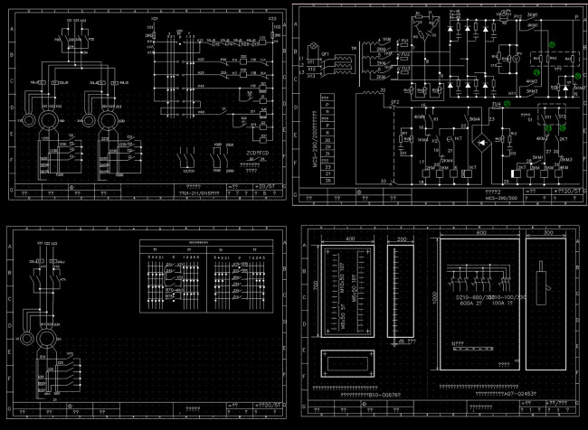 雙梁起重機電氣原理圖cad圖紙_接線圖分享