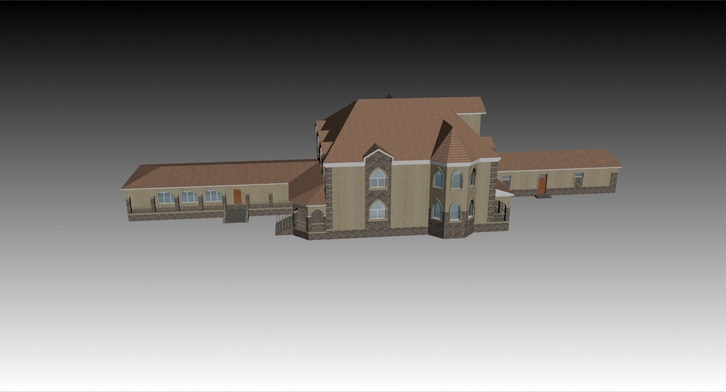 欧美式小屋带贴图住宅