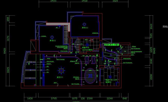 cad全套家裝施工圖紙立面剖面節點水電