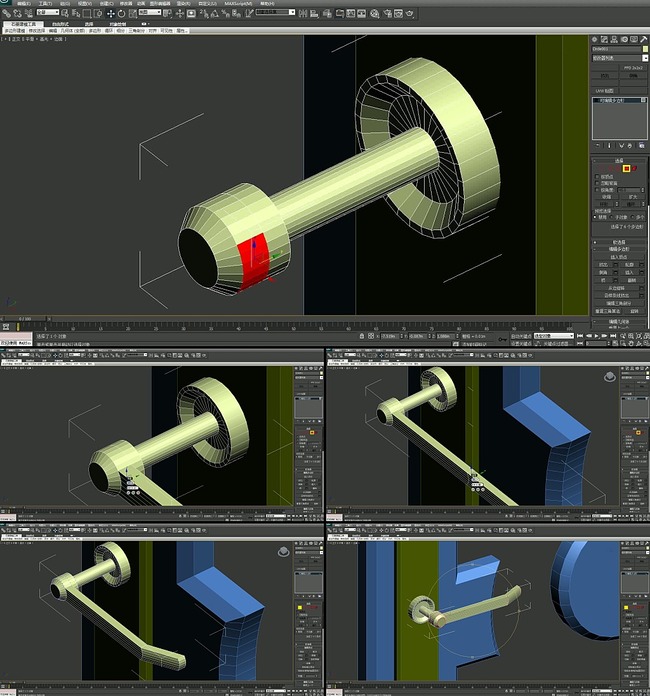 3d們把手模板下載 3d們把手圖片下載 3d門把手視頻學習教程