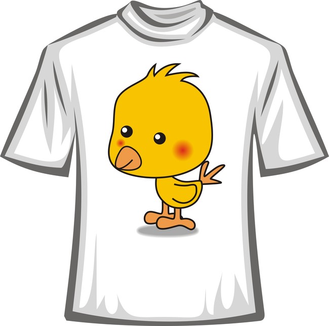 简约卡通t恤图案