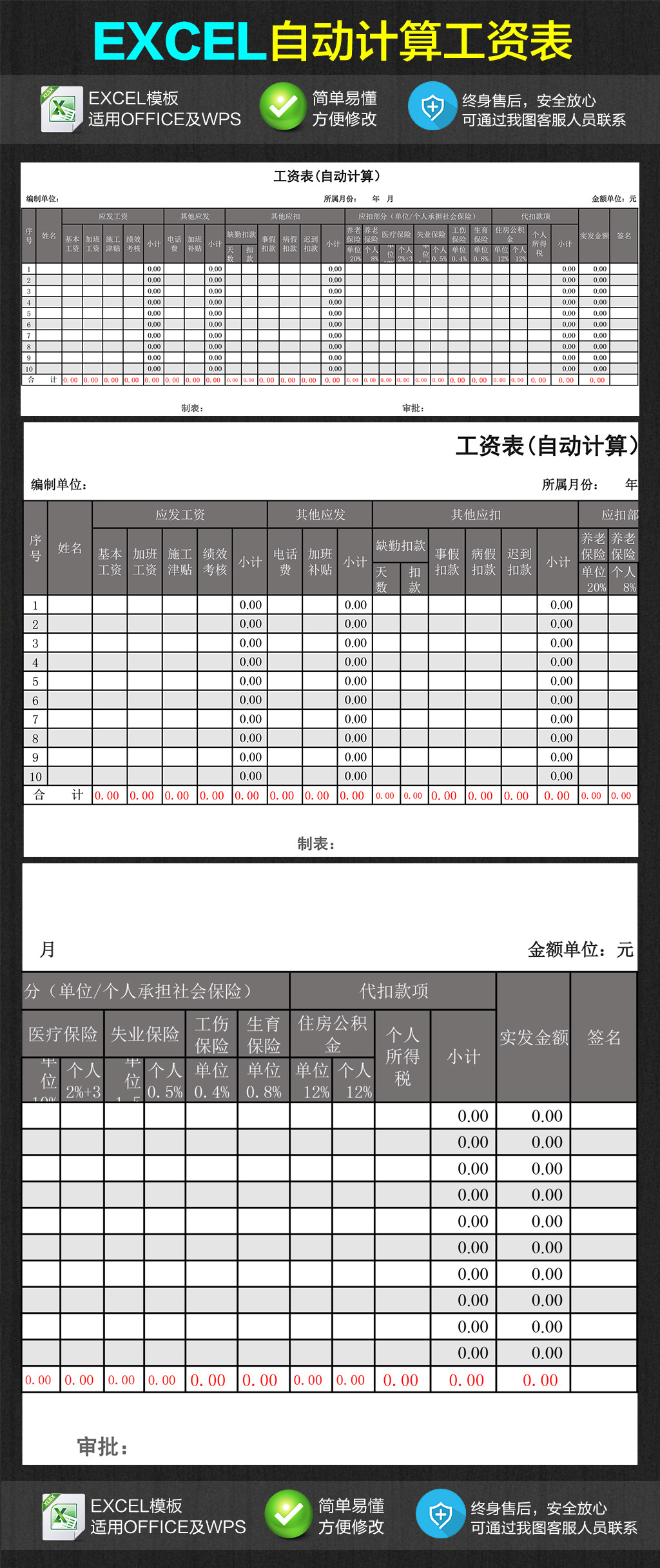 工资明细表模板(工资明细表模板图片)