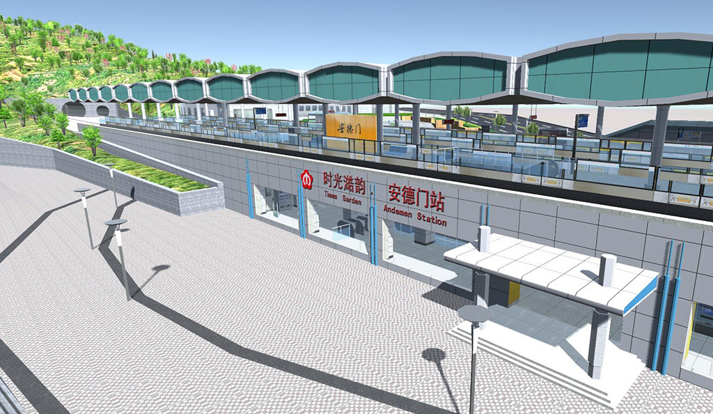 南京地铁3dmax模型下载次时代模型游戏漫游场景专用